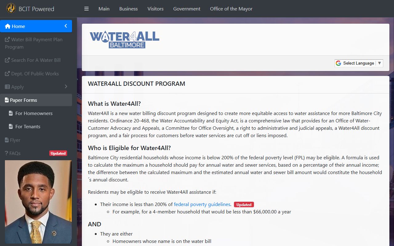 Baltimore Water4All assistance program unclaimed property