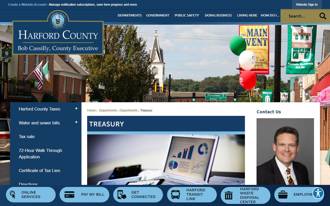 Bel Air South Harford County treasury tax sale unclaimed property