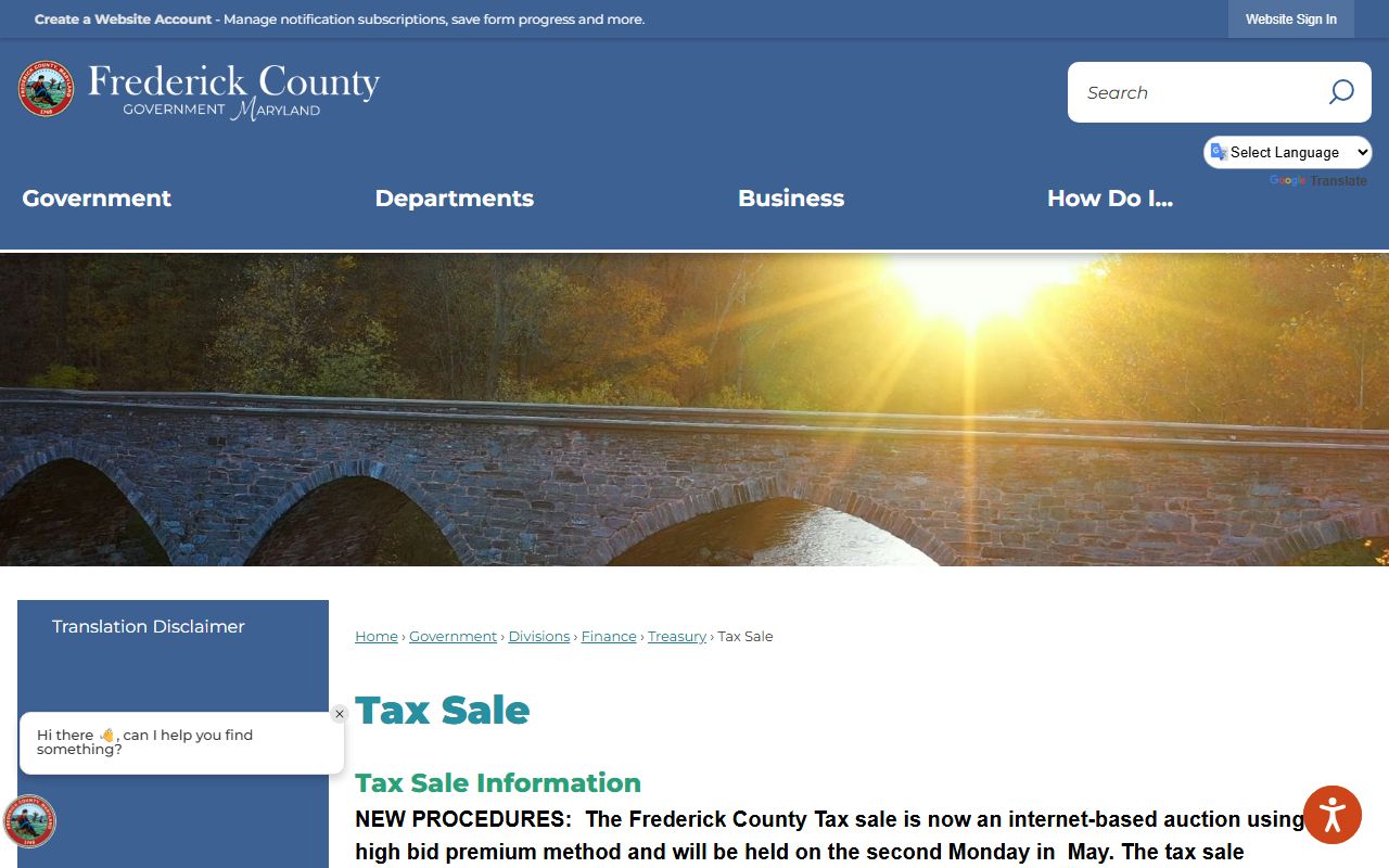 Frederick unclaimed money Frederick County tax sale surplus funds