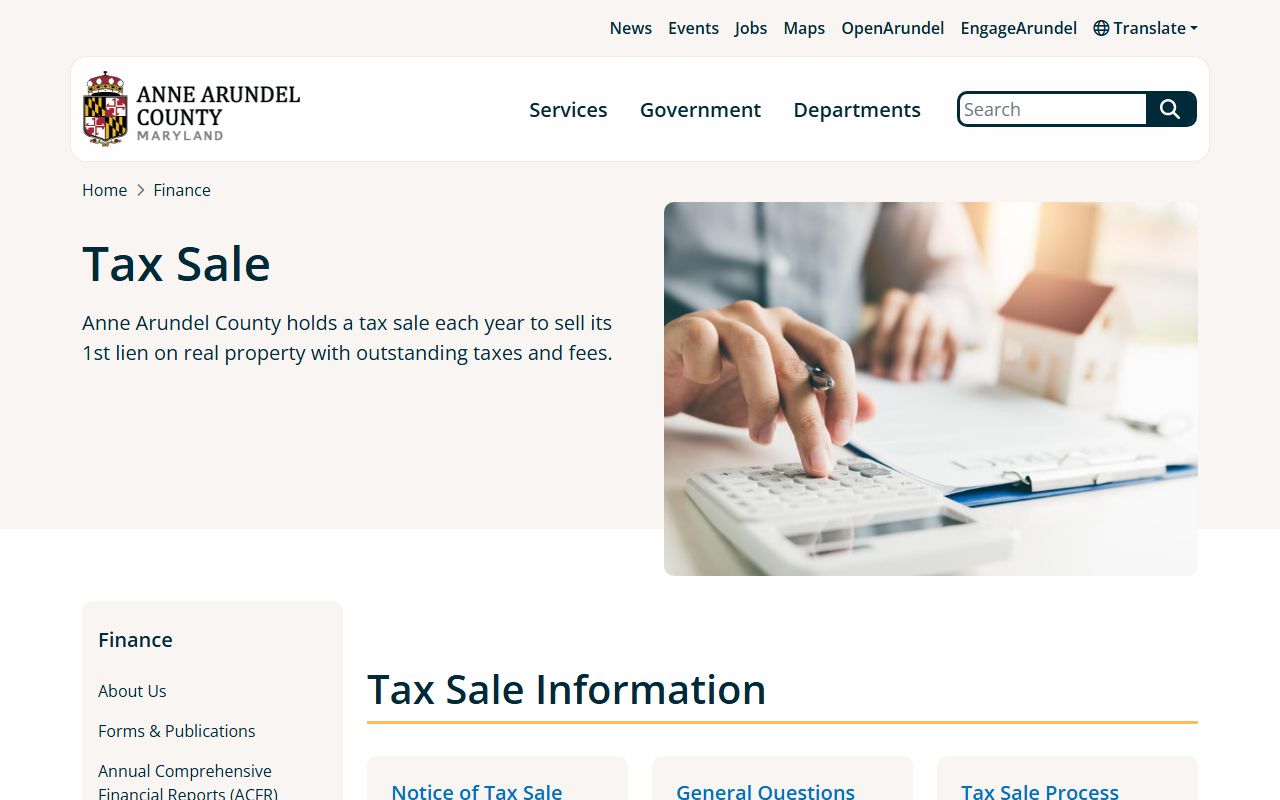 Severn Anne Arundel County tax sale unclaimed property