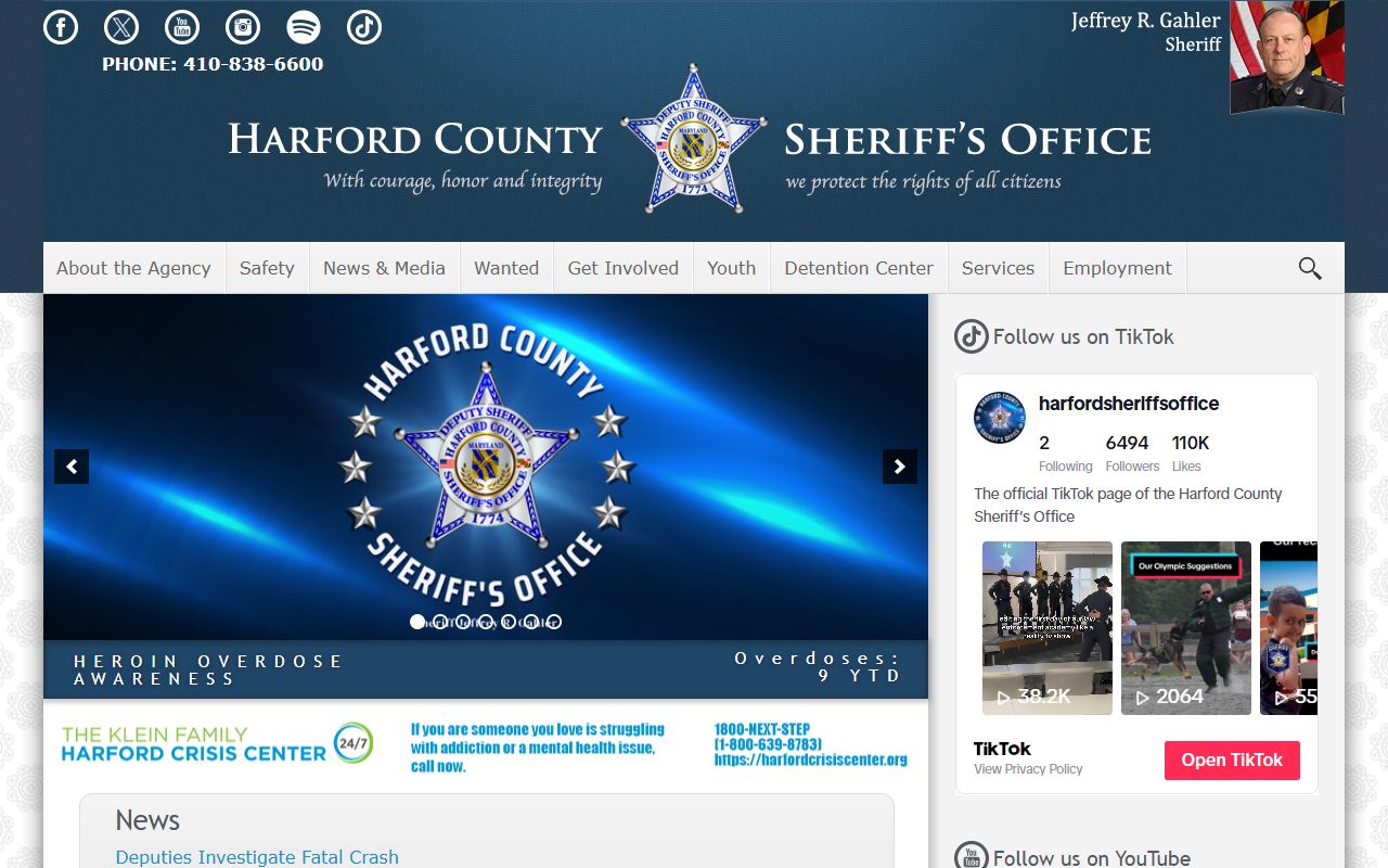 Harford County Sheriff's Office property auctions Harford County unclaimed money